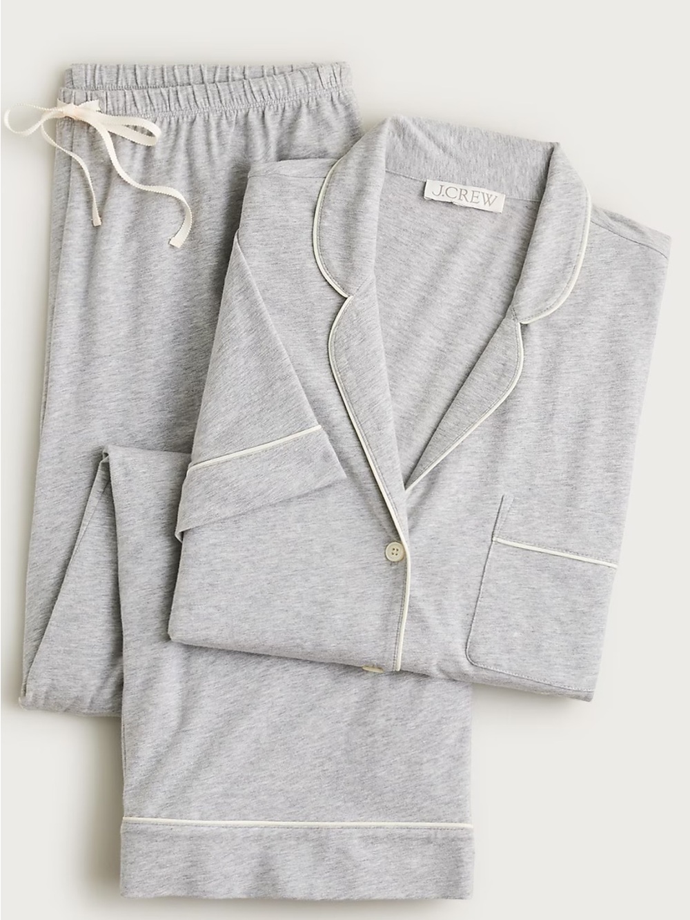 J. Crew Dreamy cotton-blend short-sleeve pajama pant set